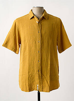 Chemise manches courtes coupe droite jaune KESTIN homme