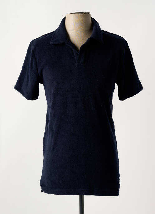Polo bleu KNOWLEDGE COTTON APPAREL pour homme