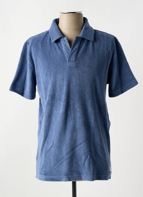 Polo bleu clair KNOWLEDGE COTTON APPAREL pour homme