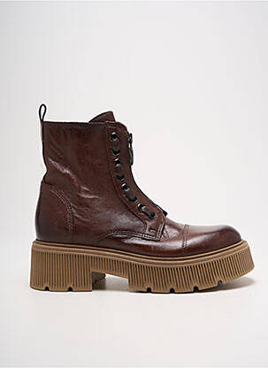 Bottines/boots matière lisse talon de 4 à 6cm marron METAMORF'OSE femme