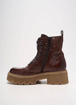 Bottines/boots matière lisse talon de 4 à 6cm marron METAMORF'OSE femme