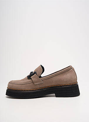 Mocassins bout rond talon de 4 à 6cm beige BUENO femme