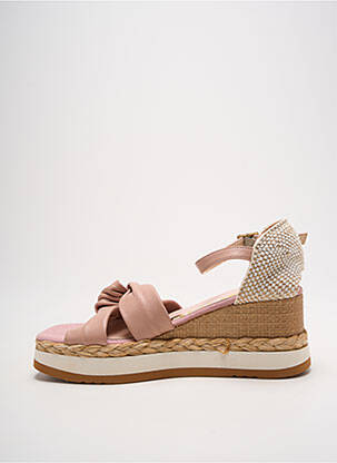 Sandales/nu pieds matière lisse talon de 4 à 6cm rose KANNA femme