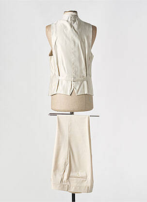 Costume de cérémonie fermeture zippée sous rabat boutonné beige ENZO ROMANO homme