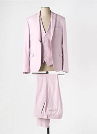 Costume de cérémonie fermeture zippée sous rabat boutonné rose HAVANA & CO homme