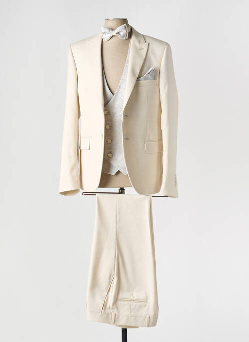 Costume de cérémonie beige ENZO ROMANO pour homme