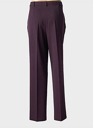 Pantalon droit fermeture zippée sous rabat boutonné violet KIPLAY femme