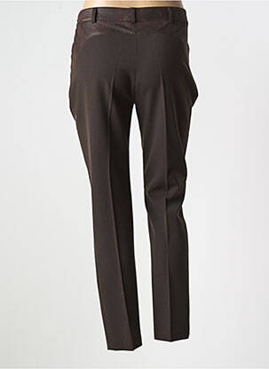 Pantalon slim poches marron FEMMES JE VOUS AIME femme