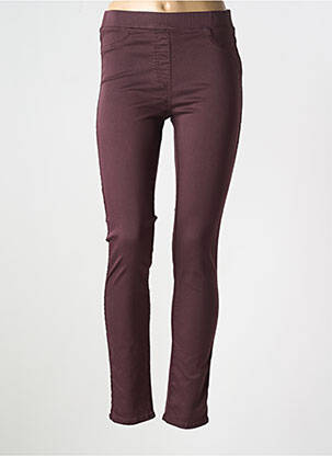 Pantalon slim taille élastique taille normale violet CONCEPT K femme