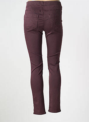 Pantalon slim taille élastique taille normale violet CONCEPT K femme