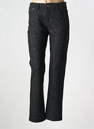 Pantalon slim taille élastique noir GEVANA femme