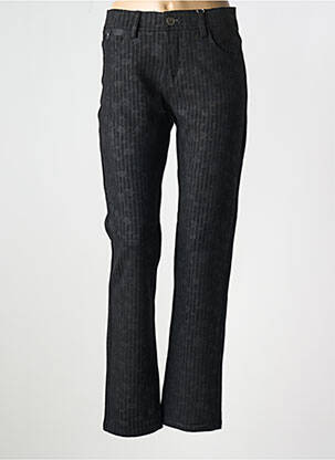 Pantalon slim taille élastique noir GEVANA femme
