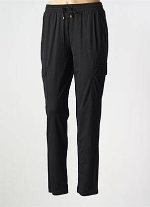 Pantalon cargo slim noir LCDN femme