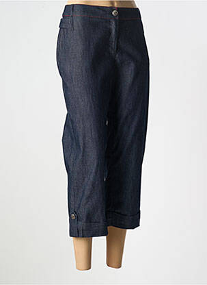 Pantacourt stretch taille normale bleu ARMOR LUX femme