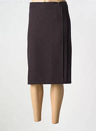 Jupe mi-longue coupe droite marron PLURIELLES femme