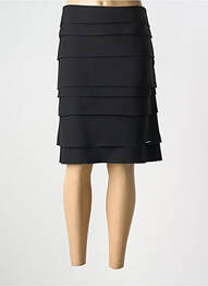 Jupe mi-longue fermeture zip latéral noir QUATRE VINGT JOURS femme