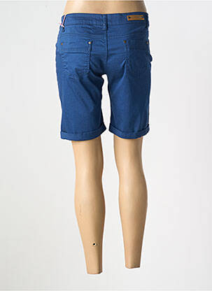 Bermuda coupe droite bleu KALAI femme