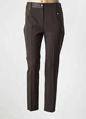 Pantalon slim marron FEMMES JE VOUS AIME femme seconde vue