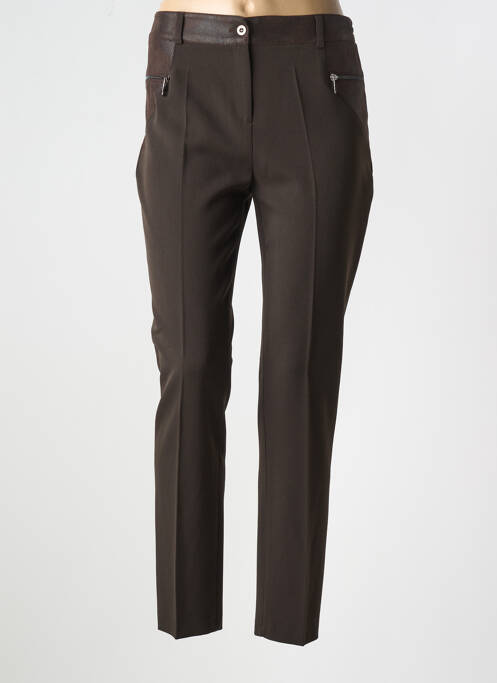 Pantalon slim poches marron FEMMES JE VOUS AIME femme