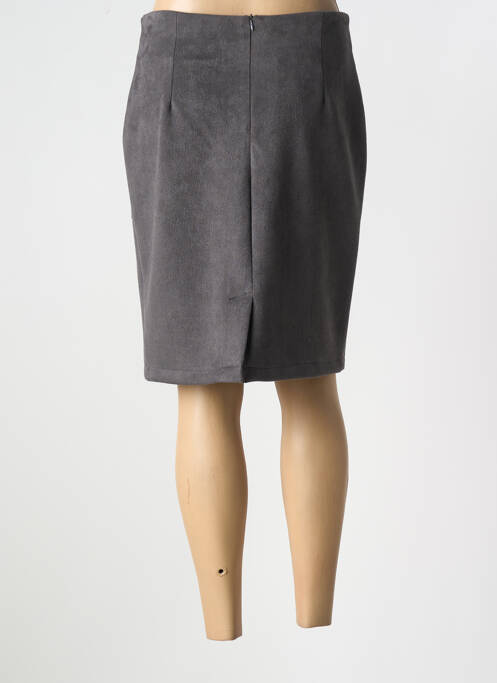 Jupe mi-longue gris PLURIELLES pour femme