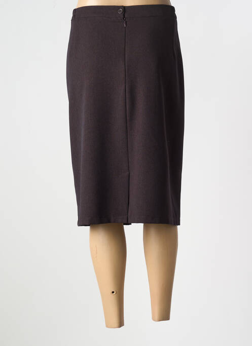 Jupe mi-longue marron PLURIELLES pour femme