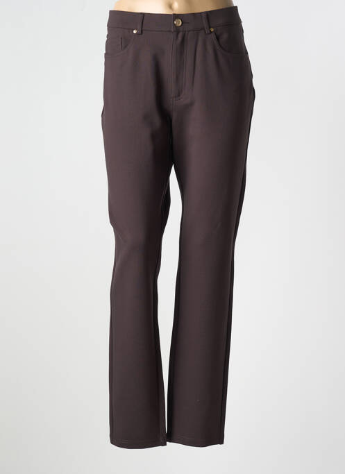 Pantalon droit marron LCDN pour femme