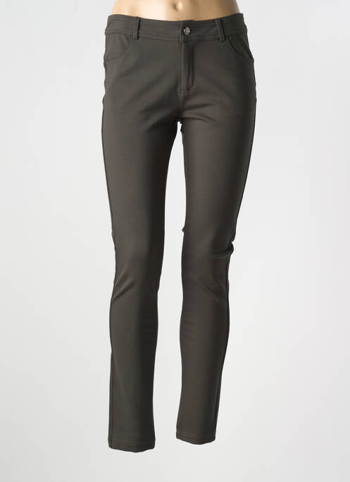 Pantalon slim vert LAURA JO pour femme