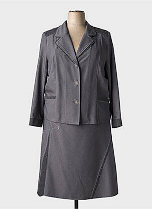 Ensemble jupe fermeture boutonnée sur le devant gris PLURIELLES femme