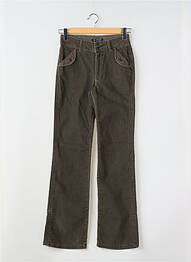 Jeans bootcut taille haute taille haute marron KANOPE femme
