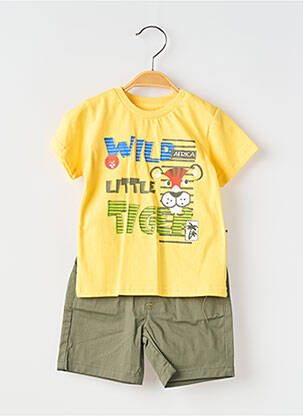 Ensemble short fausses poches jaune BABY BOL garcon