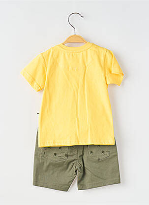 Ensemble short sérigraphie jaune BABY BOL garcon