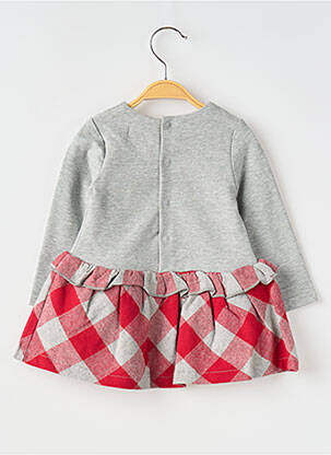 Robe mi-longue doublure manches longues gris BABY BOOM fille