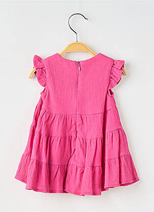 Robe mi-longue doublure manches courtes rose BABY BOL fille