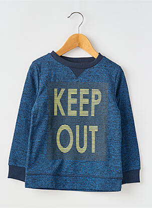 Sweat-shirt stretch manches longues bleu KNOT SO BAD garçon
