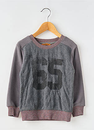 Sweat-shirt stretch manches longues gris LONGBOARD garçon
