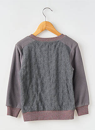 Sweat-shirt stretch manches longues gris LONGBOARD garçon