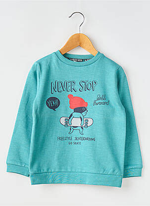 Sweat-shirt tissage jersey manches longues bleu MINI BOL garcon