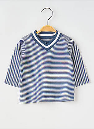 T-shirt manches longues manches longues bleu PETIT BATEAU enfant