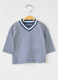 T-shirt manches longues manches longues bleu PETIT BATEAU enfant