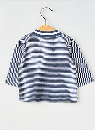 T-shirt manches longues manches longues bleu PETIT BATEAU enfant
