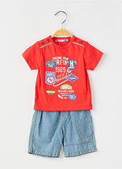 Ensemble short rouge PETITES CANAILLES pour garçon seconde vue