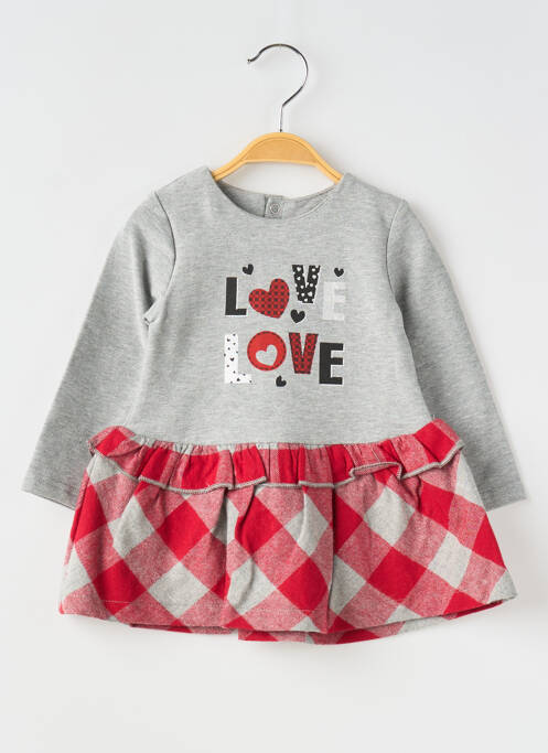 Robe mi-longue gris BABY BOOM pour fille