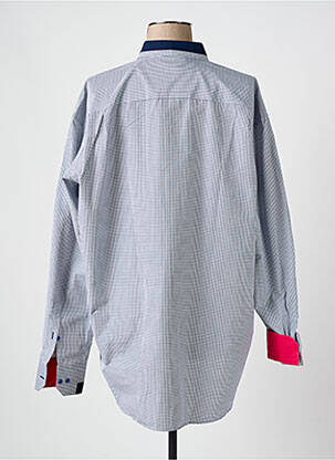 Chemise manches longues coupe droite bleu LOUIS VICTOR homme