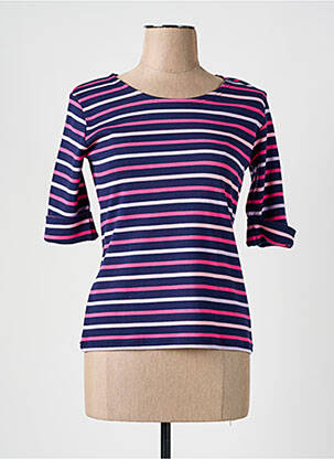 T-shirt coupe cintrée manches courtes bleu ARMOR LUX femme