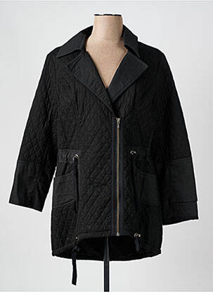 Parka fermeture zippée sur le devant sans capuche noir LUCCHINI femme