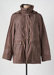 Parka manches longues a capuche marron SOURIRE femme
