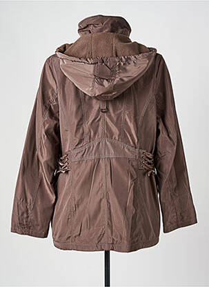 Parka manches longues a capuche marron SOURIRE femme
