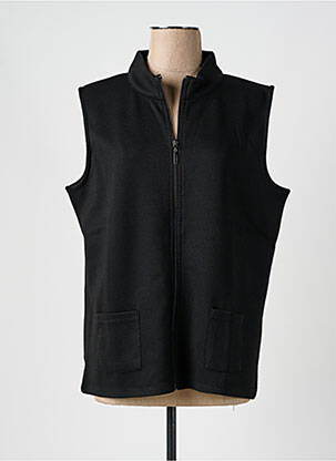Gilet sans manche coupe droite noir GABRIELLA K. femme