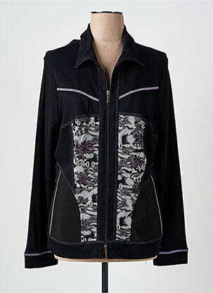 Veste casual coupe droite noir QUATRE VINGT JOURS femme