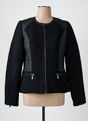 Veste casual col rond noir ESCANDELLE femme